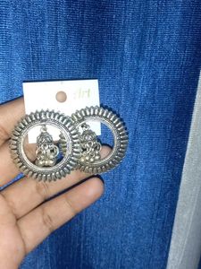 Silver Jhumka Earrings
