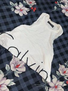 White Calvin Klein Graphic T-Shirt