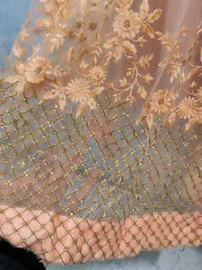 Elegant Peach Embellished Gown