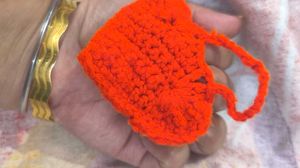 Handmade Crochet ruber band, mobile sling nd