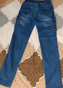 Men's Blue Cargo Jeans