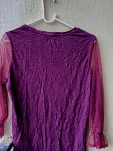 New Purple Top 💜with Mesh Sleeves🪻