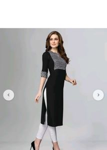Stylish Black Kurta with Geometric Print