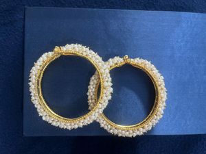Elegant Pure Pearl Gold plated Bangles