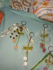 Handmade Beaded Crochet Keychain Charms (Set of 1)