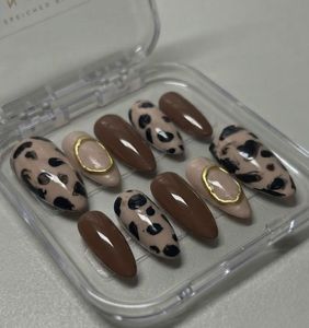 SALE🔥Leopard Animal Print Chrome Press On Nails