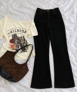 y2k vintage style flare leg Pants