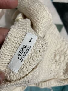 ARDENE Cream Knit Cropped Tank Top