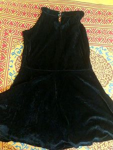 Black Velvet Party Wear Mini Frock..No Return