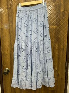 Boho Eyelet Maxi Skirt
