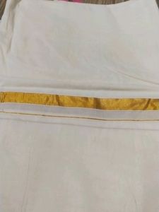 Premium Kerala Dhoti Golden Border | Brand New |