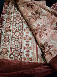 Beautiful Floral Saree with Blouse