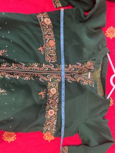 Green Embroidered Kurta Pant Set