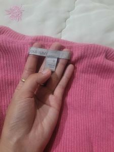 Pink Ribbed Top