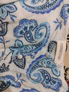 Paisley Print Puff Sleeve Top