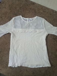 Reversible Skirt With White Party Wear Top