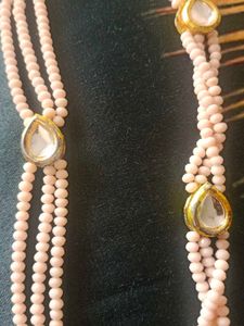 peach necklace two designs in single piece
