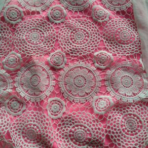 Chic Crochet Overlay Pink Tank Top