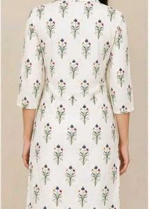 Elegant White Printed Kurta