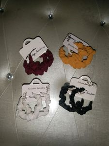 Scrunchies Hoop Earrings 100 Rs. Each