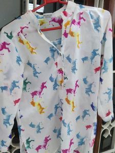 Cute Unicorn Print Top