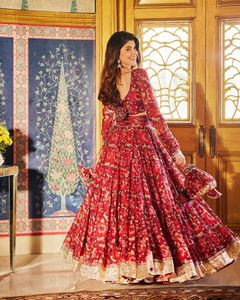 Stunning Red Floral Lehenga Set