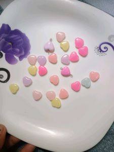 Jelly Heart Charms(pack of 20)