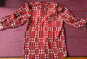Red Polka Dot Blouse