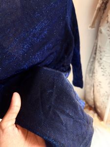 Stunning Blue shimmer Wrap Top