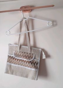 Unused JUTE Boho Woven Tote Bag