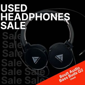 Used Boult Q2 Over-Ear Headphones - Black