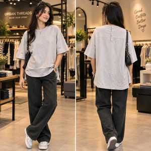 🇳🇿💫🎀Urban Threads Grey Relaxed Fit T-Shirt