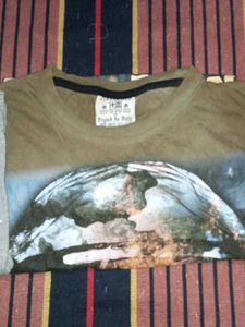 Grey Graphic Print T-Shirt combo