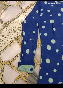 30. Blue Polka Dot Long Sleeve Top