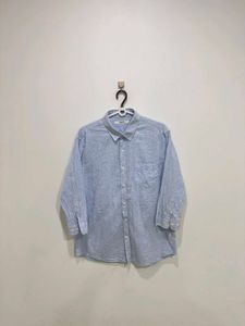 LIGHT BLUE LINEN MEN SHIRT