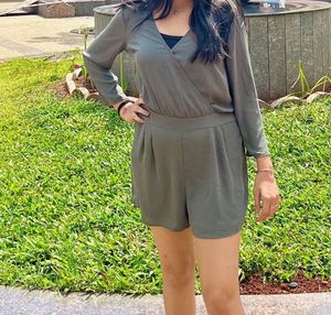 FOREVER 21 Olive Green Romper Jumpsuit