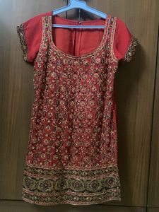Embellished Red Ethnic Suit Set