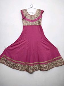 Pink Embroidered Anarkali Dress