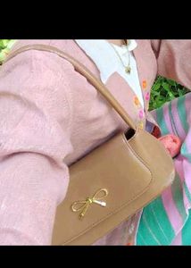 Savana Baguette Bag with Bow Accent