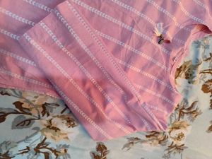 Pink Striped Kurta