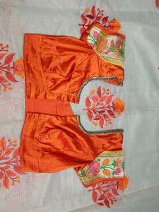 Beige Kota saree with Paithani border&amp; Blouse