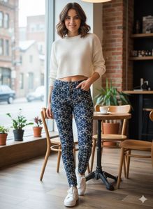 Snowflake Print Leggings