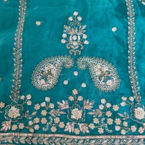 Elegant partywear unstitched suit, dress material