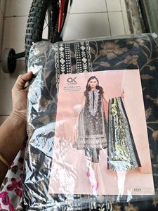 Patchwork unstitched cotton dress materi