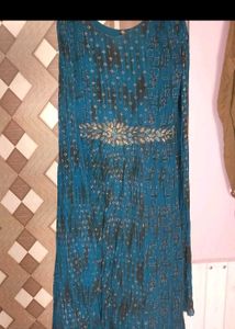 Teal Embellished Ethnic Gown