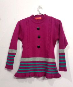 Woolen Sweater Top For College Girls