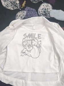 Chic White Jacket with Graphic Tee