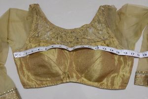 Beautiful Backless Golden Color Blouse