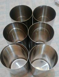 Steel Glass Set Of Six