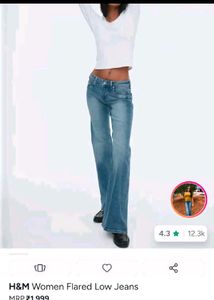 H&amp;M y2k Flared Blue Jeans